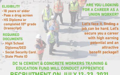 DC 16 Cement & Concrete Workers Apprenticeship Announcement!